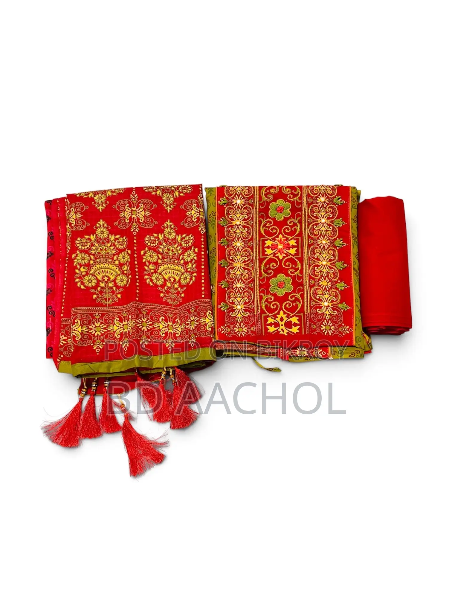আনস্টিচড কটন ফেব্রিক থ্রি পিস