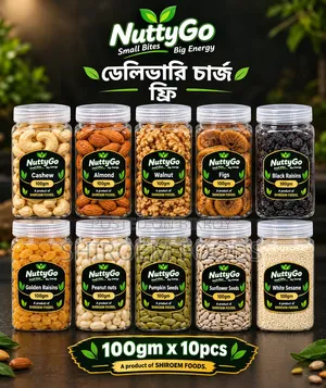 NUTTYGO Premium Nuts Dry Fruits & Seeds Combo 1KG – 10 Items