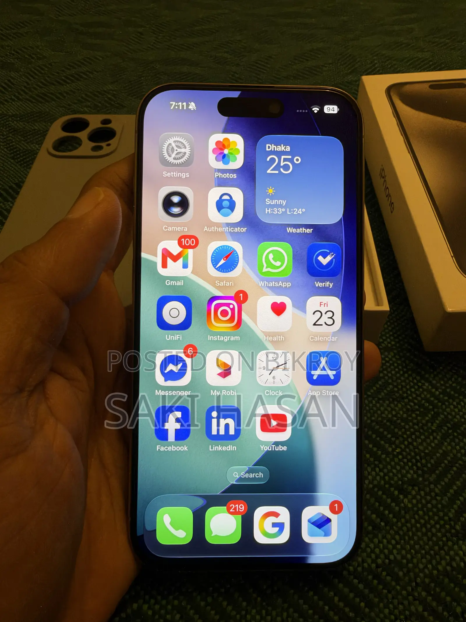 অ্যাপল আইফোন ১৫ প্রো ১২৮ জিবি গ্রে