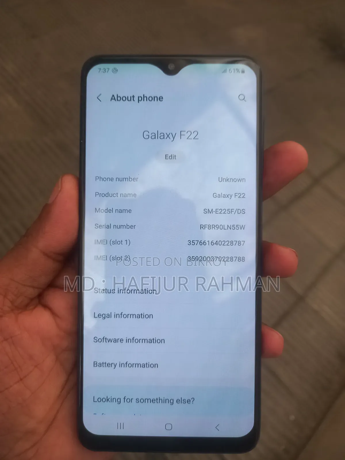 Samsung Galaxy F22 128 GB Black