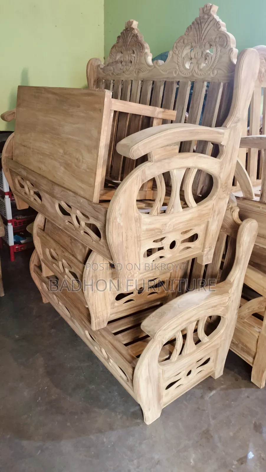 Sofa set for sale, teak wood