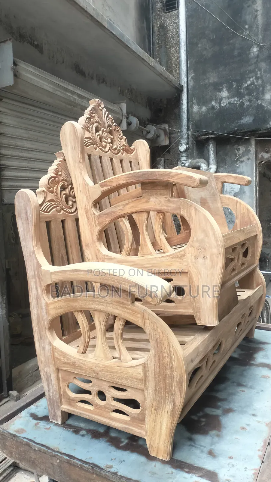 Sofa set for sale, teak wood