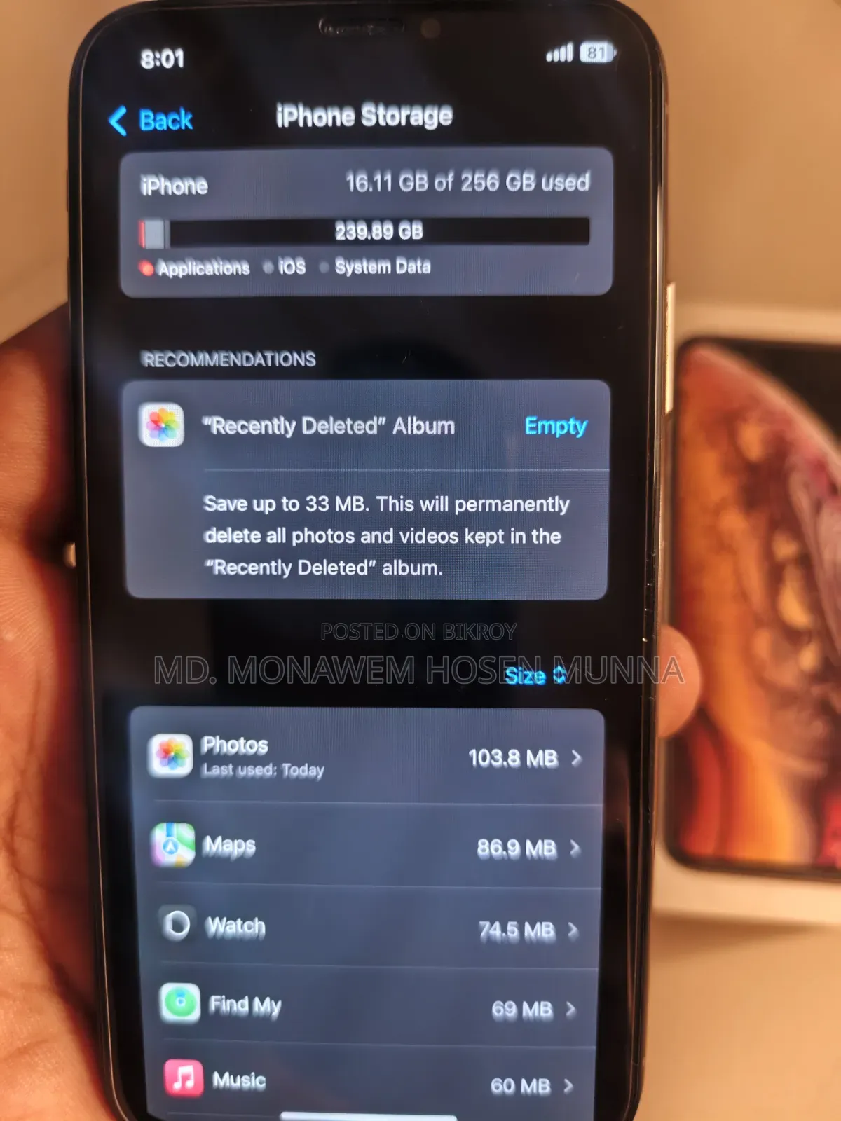 Apple iPhone XS 256 GB Gold