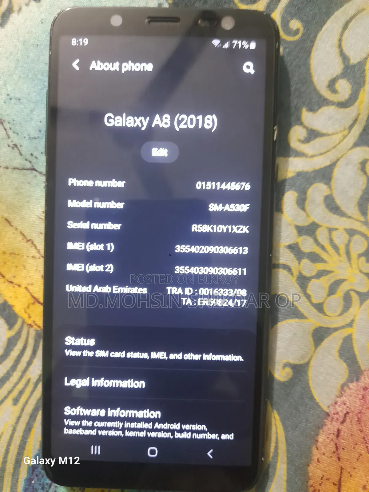 Samsung Galaxy A8 Plus 64 GB Gold