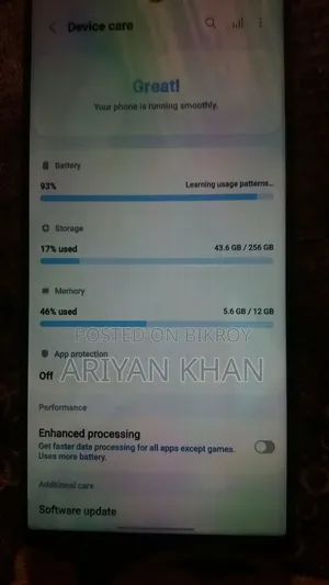 স্যামসাং গ্যালাক্সি নোট ১০ প্লাস ২৫৬ জিবি ব্ল্যাক