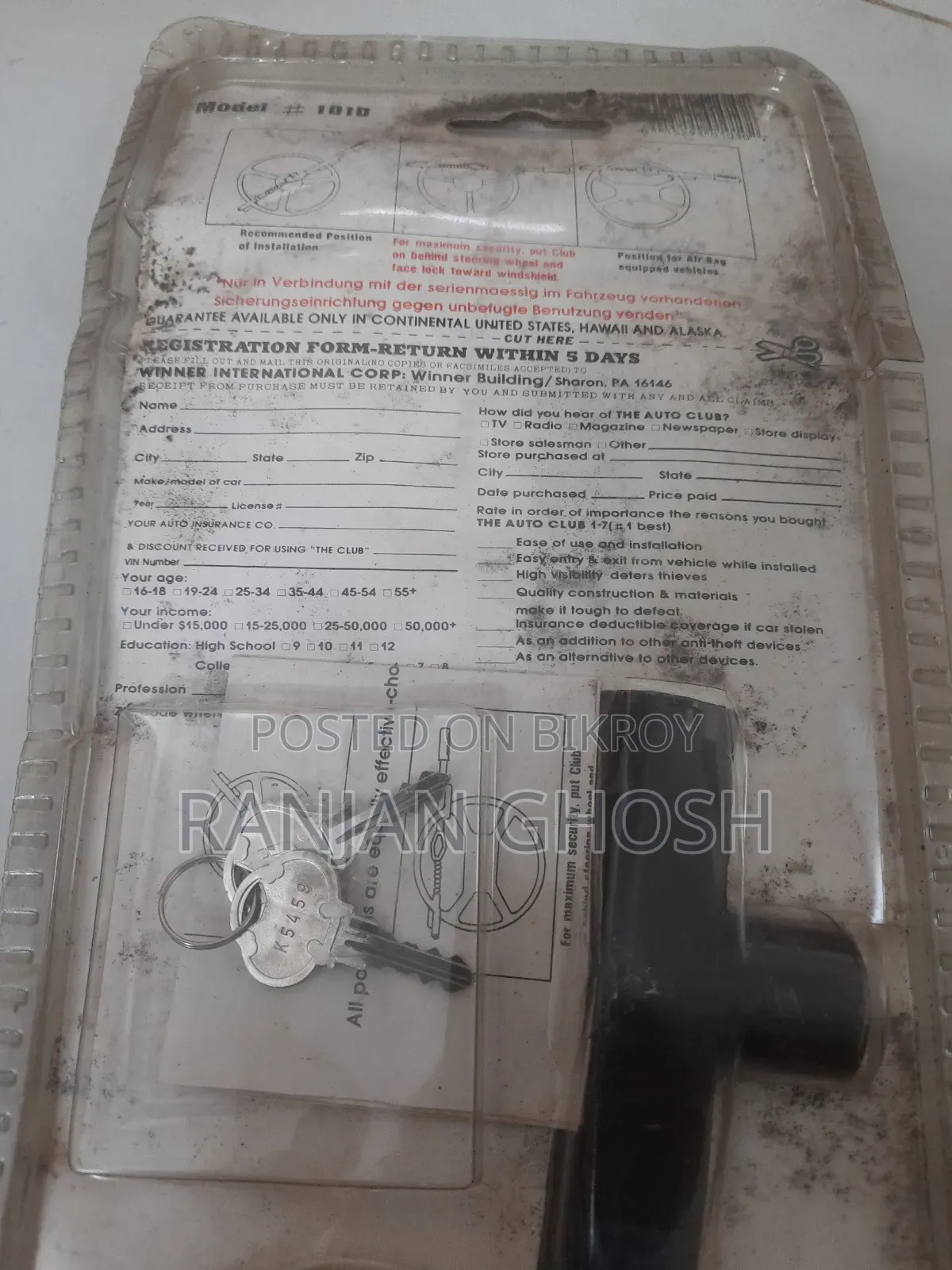Anti Theft Guarantee Car Steering Locker