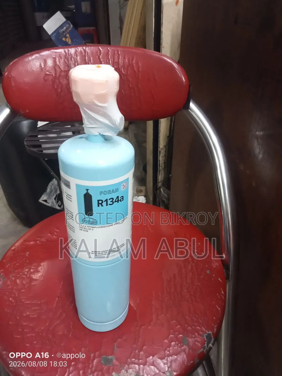R134a Gas, Foran, Arkool