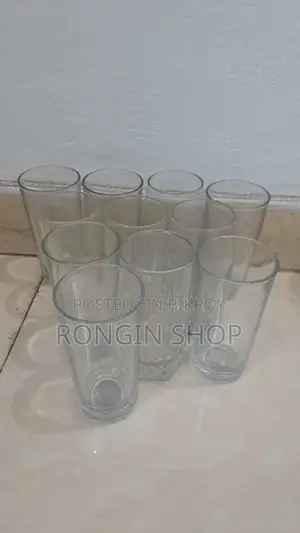 কাঁচের গ্লাস মগ প্লেট বাতি সেট