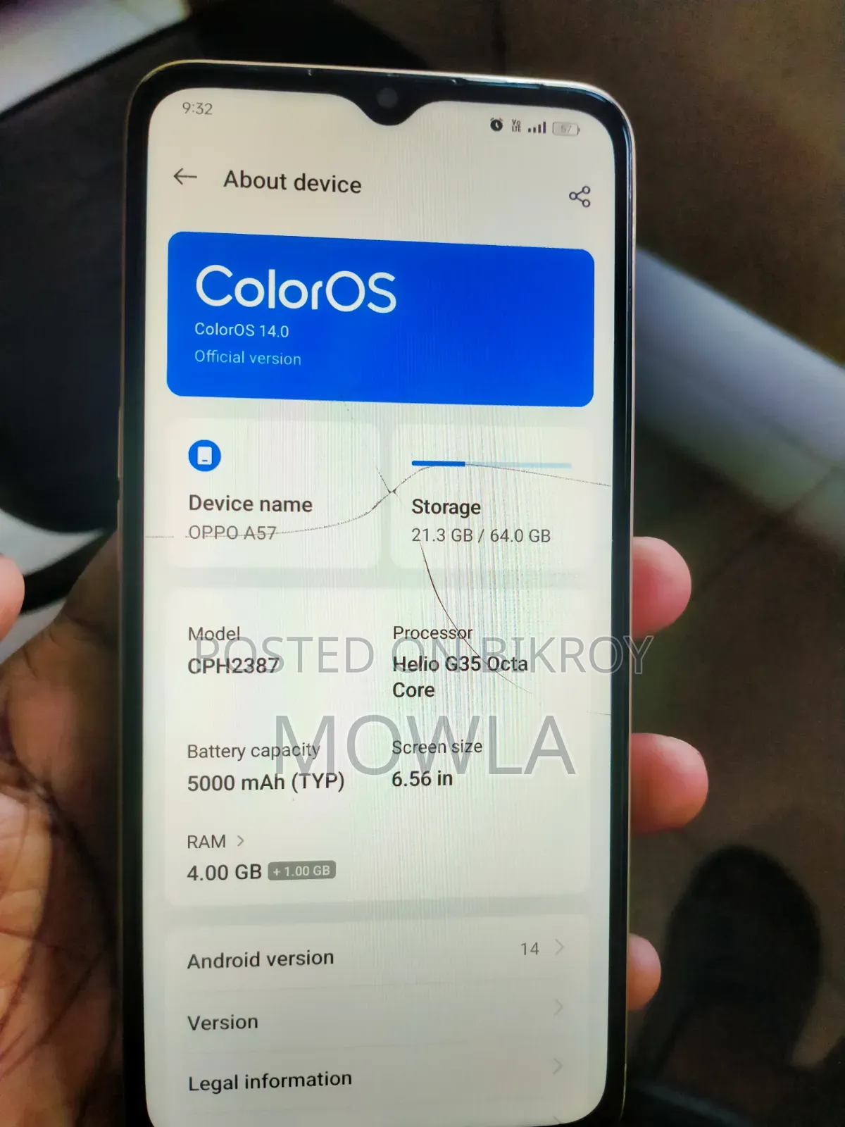 Oppo A57 64 GB Blue