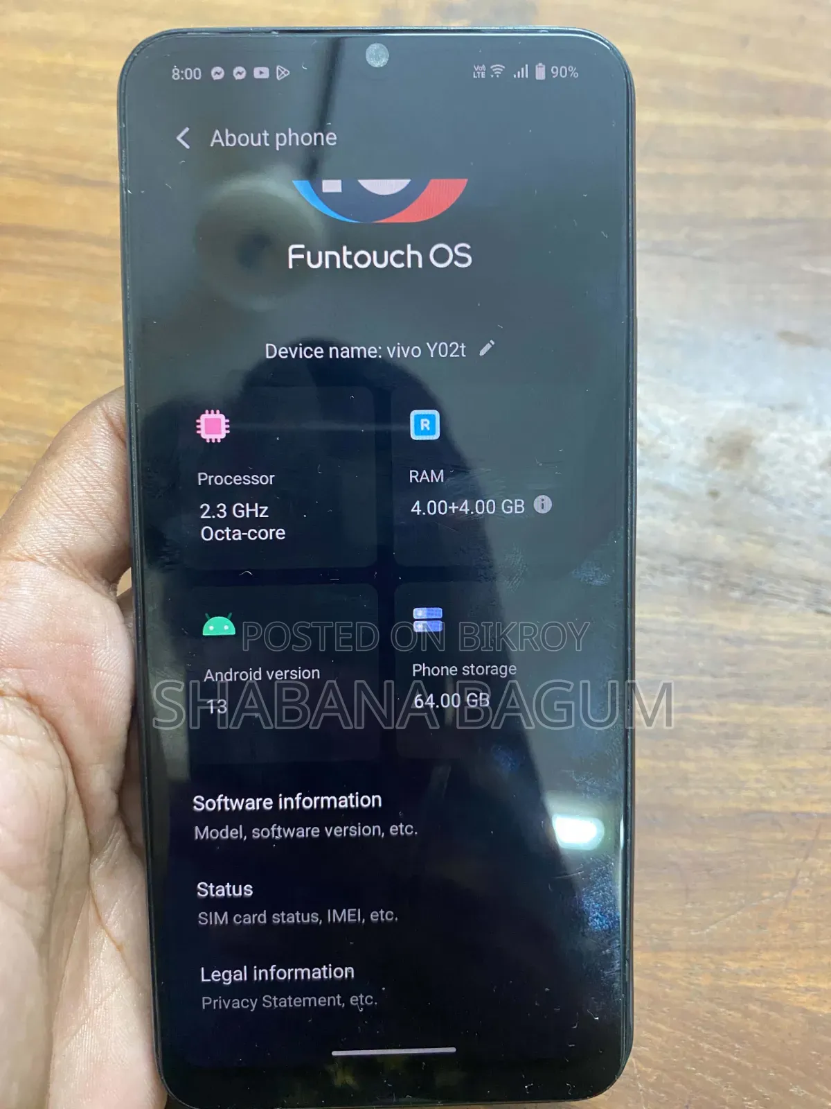 Vivo Y02t 64 GB