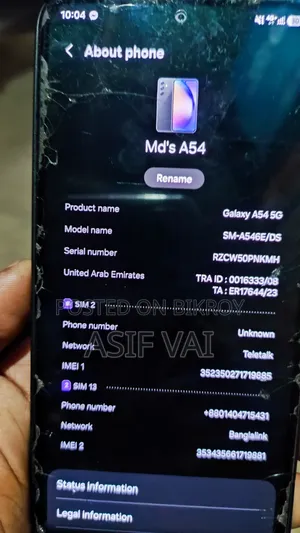 Samsung Galaxy A54 5G 128 GB Black