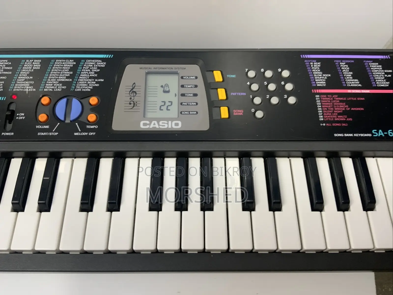 CASIO SA-65 100 Tones | 30 Patterns | 37 Keys | Song Bank Keyboard