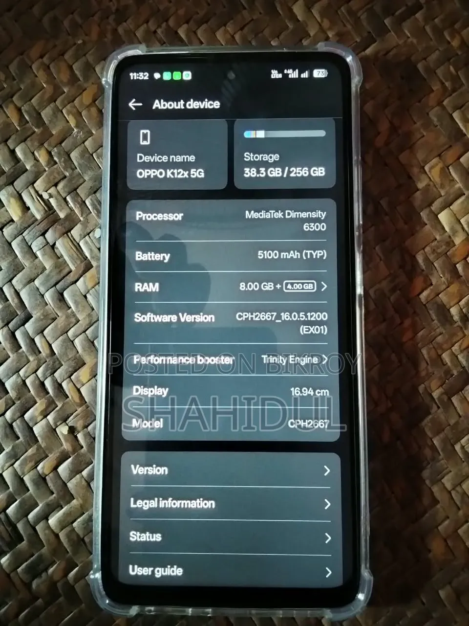 Oppo K12x 256 GB Green