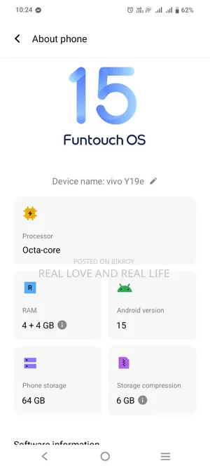 Vivo Y19e 64 GB White