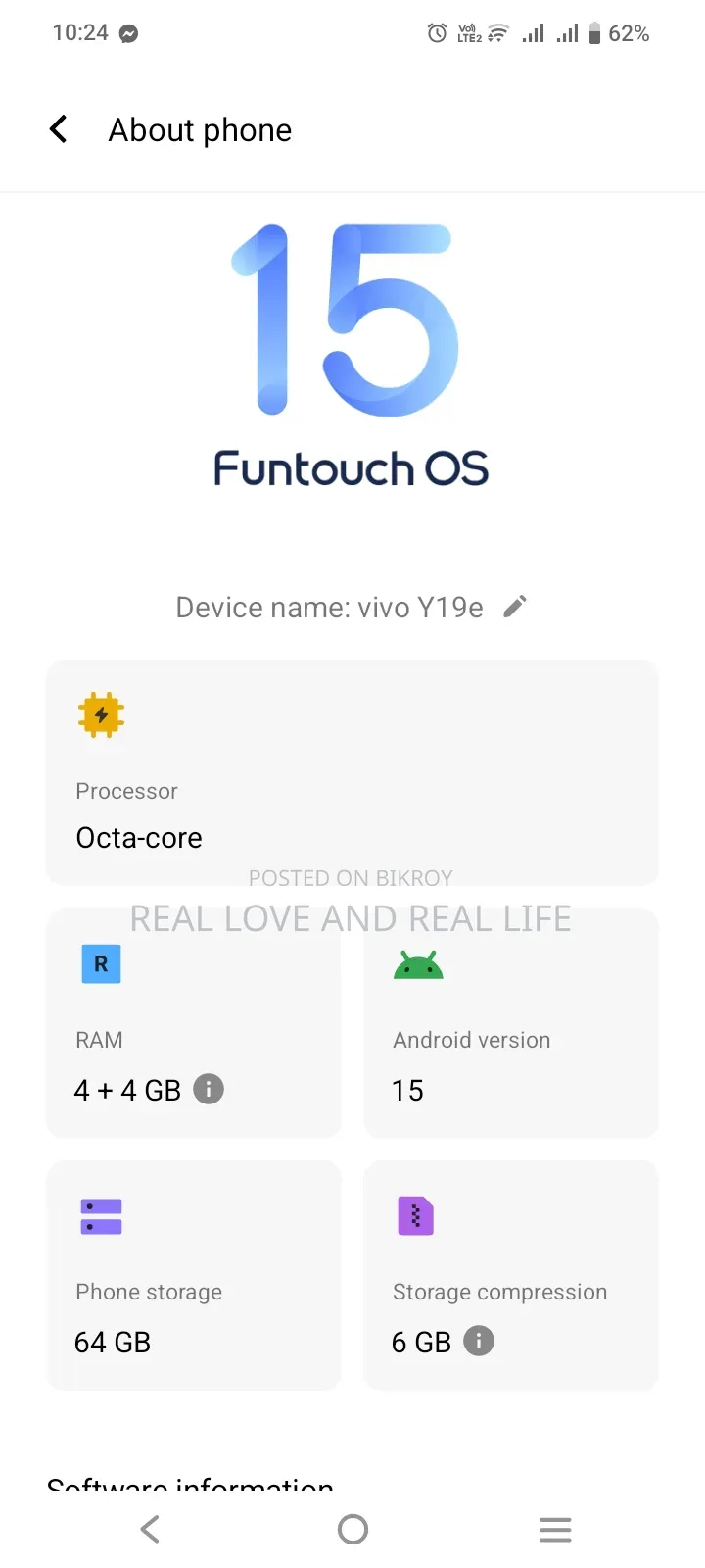 Vivo Y19e 64 GB White
