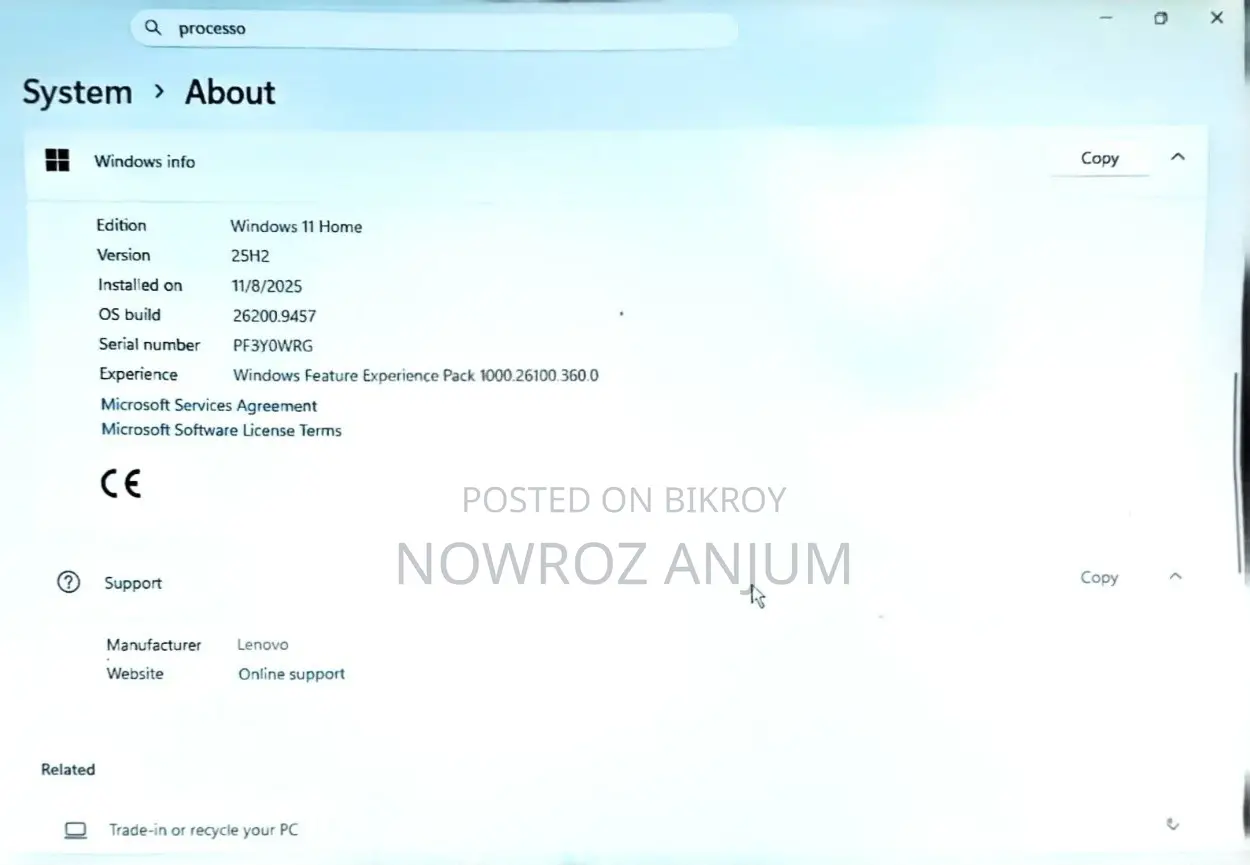 Laptop Lenovo Ideapad 3 8GB Intel Core i3 SSD 256GB