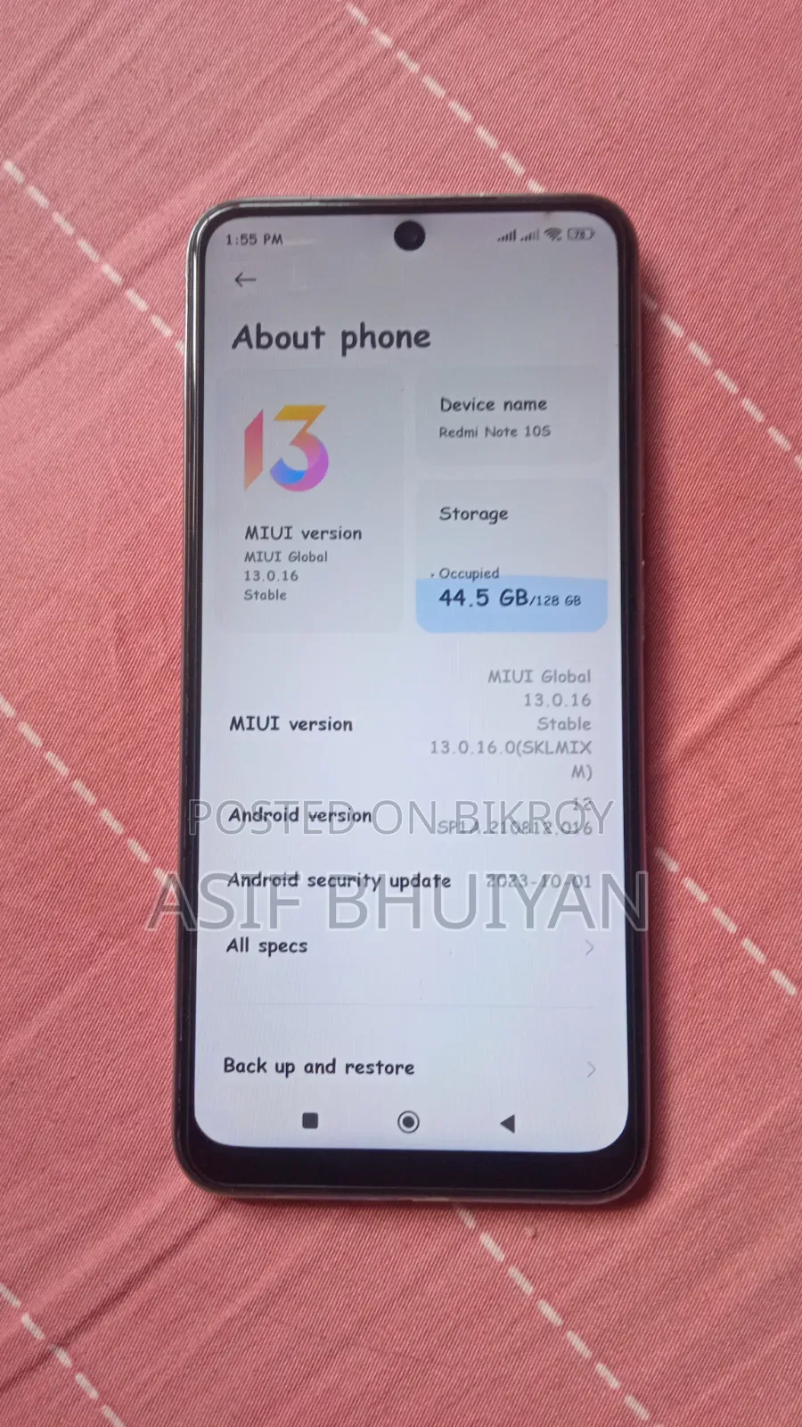 Xiaomi Redmi Note 10S 128 GB White