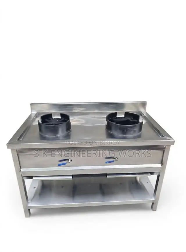 Commercial Double Burner Gas Stove ,Farmgate