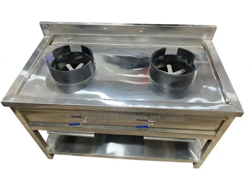 Commercial Double Burner Gas Stove ,Farmgate