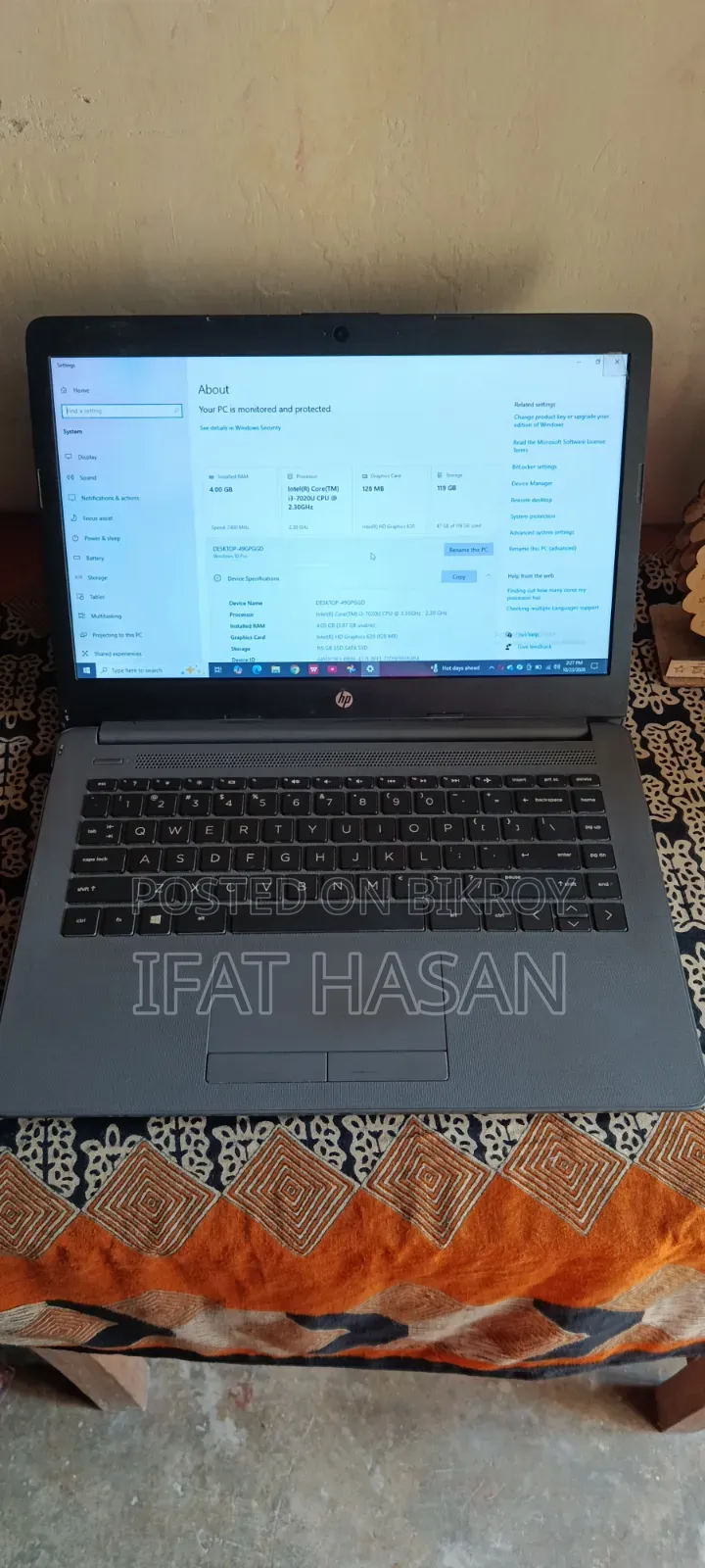 New Laptop HP 4GB Intel Core i3 SSD 128GB