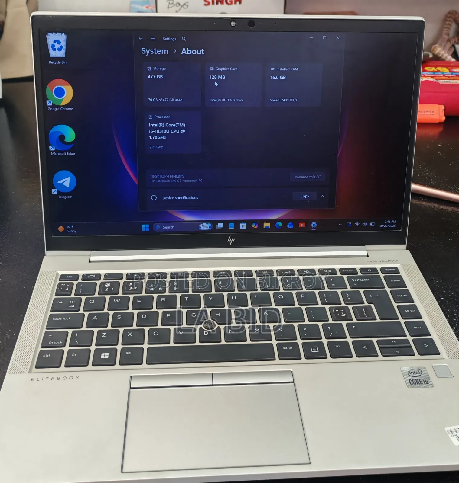 Laptop HP EliteBook 840 G6 16GB Intel Core i5 SSD 512GB