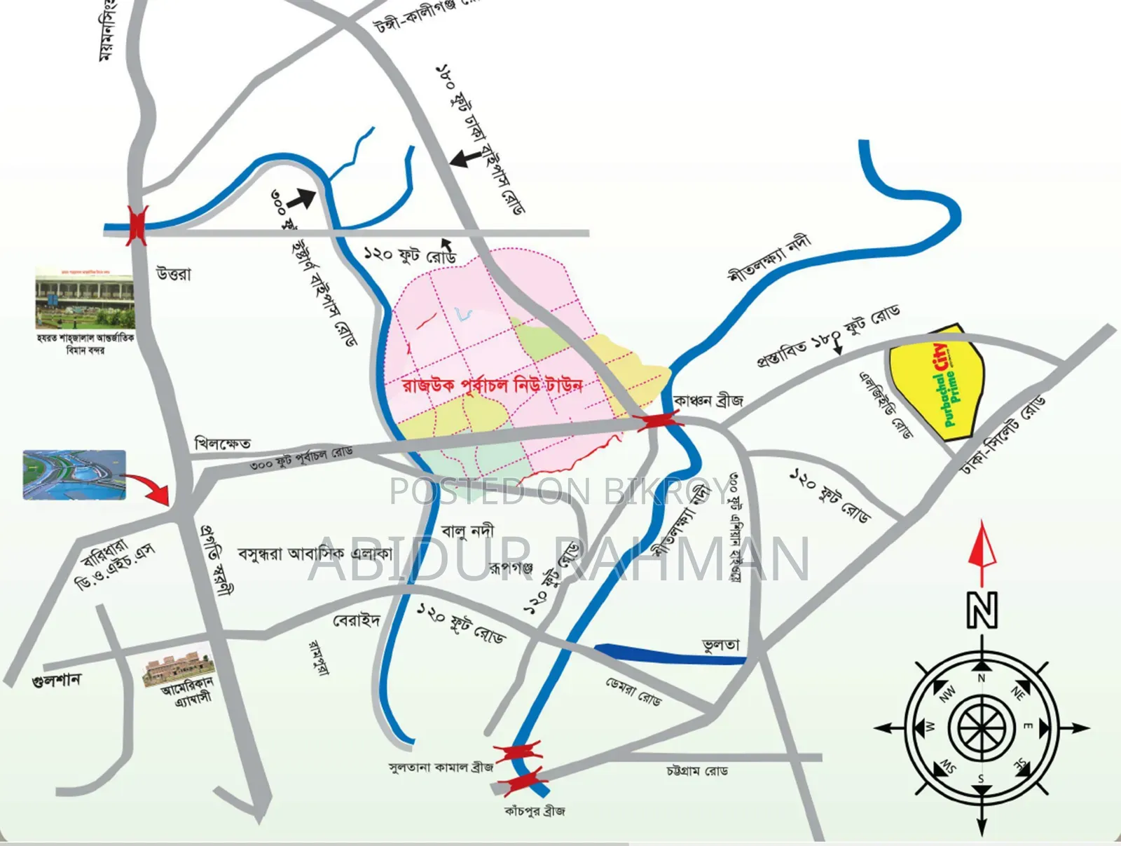 Purbachal Prime City 3 Katha Land For Sale
