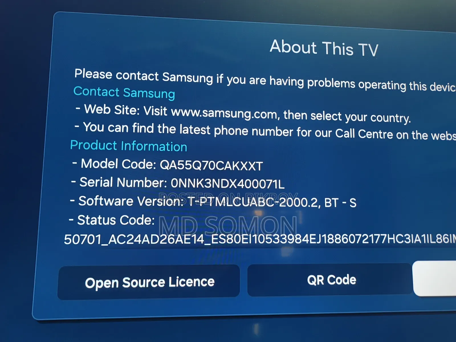 Samsung TV is very good like new