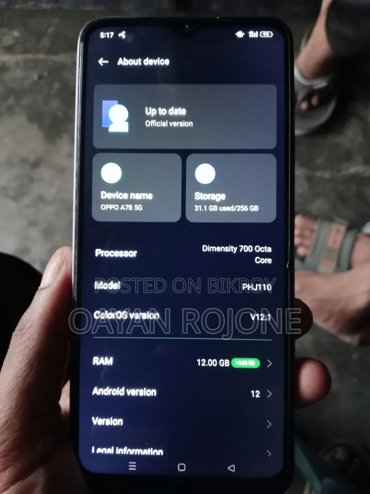 Oppo A78 5G 256 GB Purple