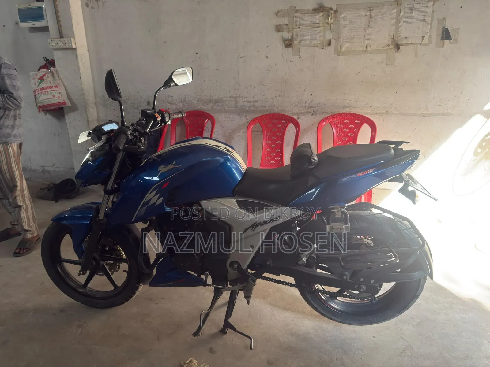 টিভিএস আপাচি আরটিআর ১৬০ ৪ভি ২০২১ ব্লু