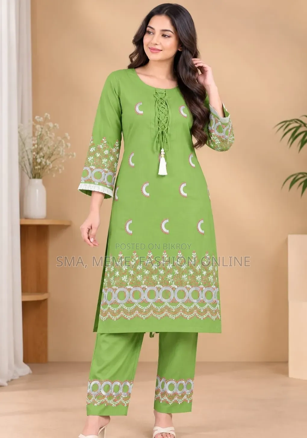 Attractive 2-Piece Cotton Dress