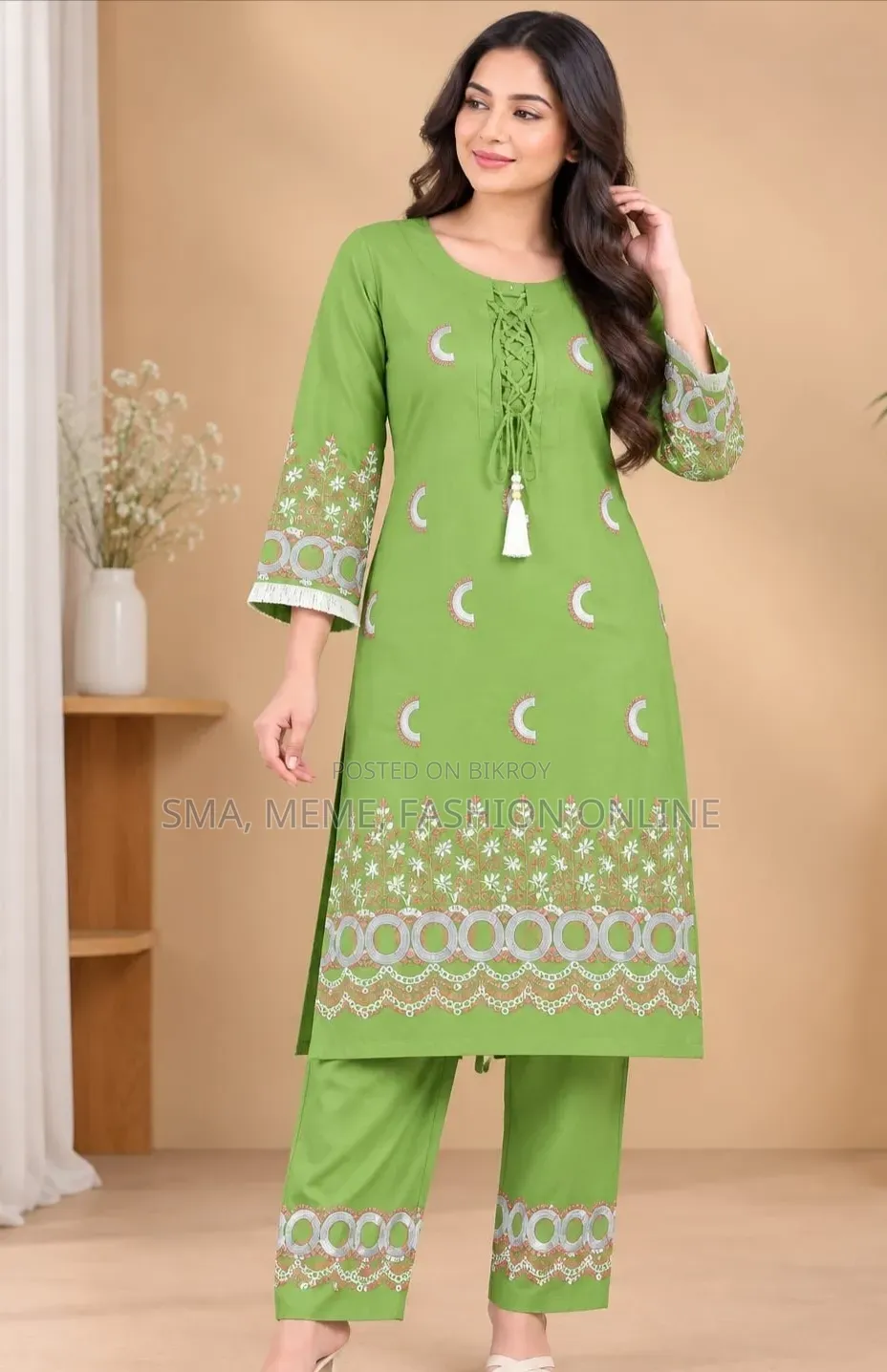 Attractive 2-Piece Cotton Dress