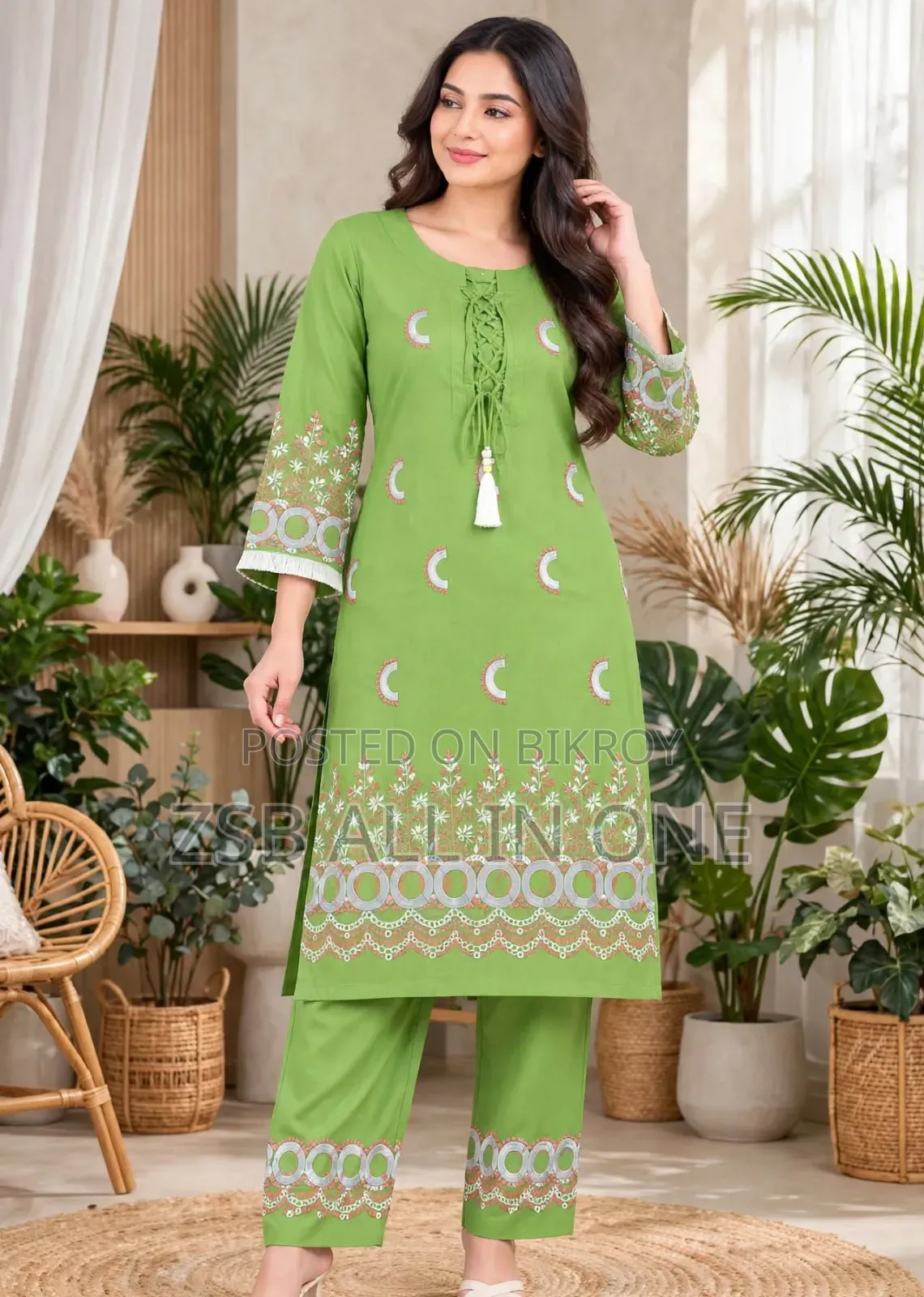 Attractive 2-Piece Cotton Dress