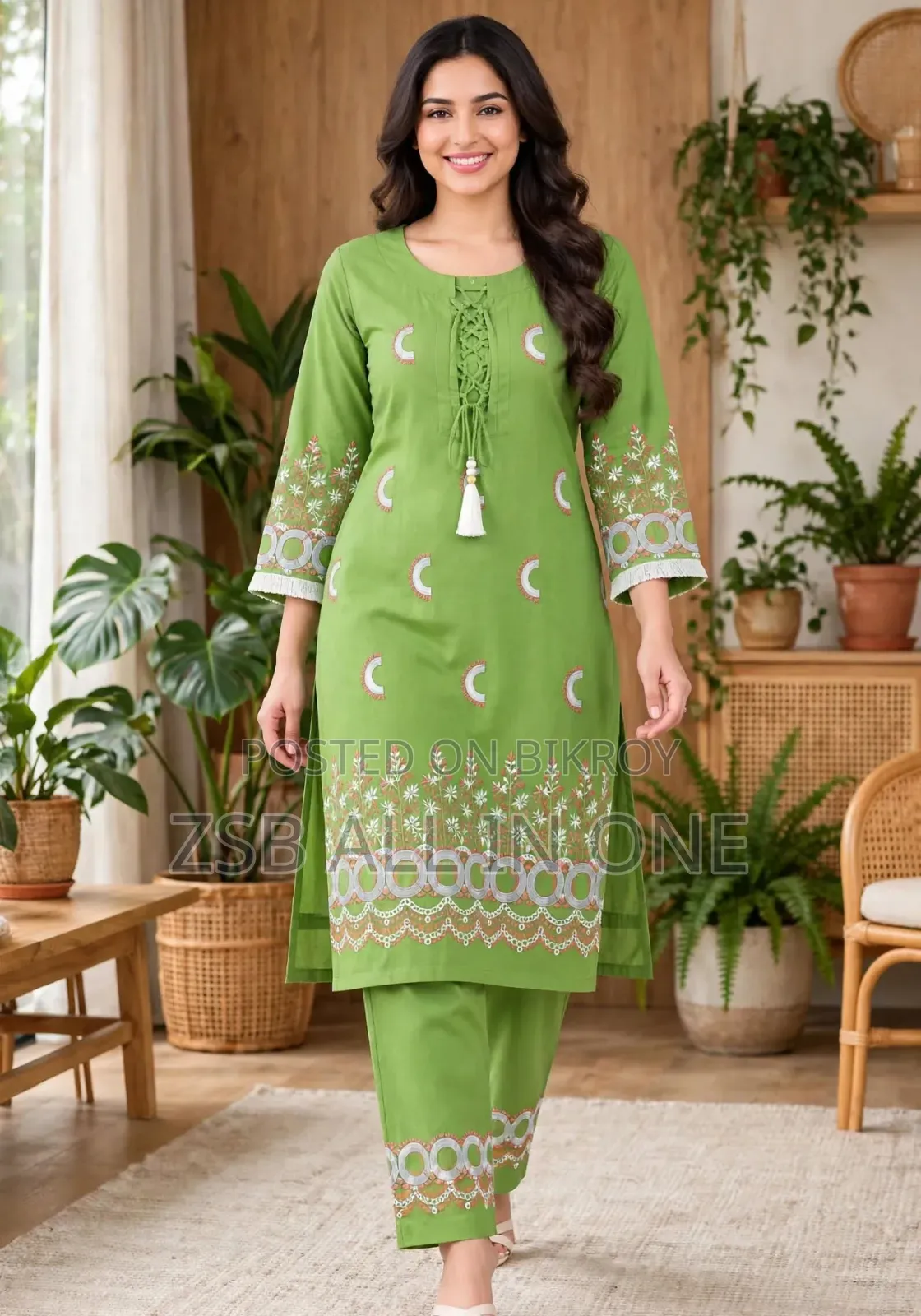 Attractive 2-Piece Cotton Dress