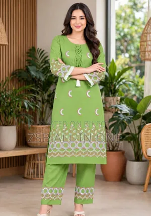 Attractive 2-Piece Cotton Dress
