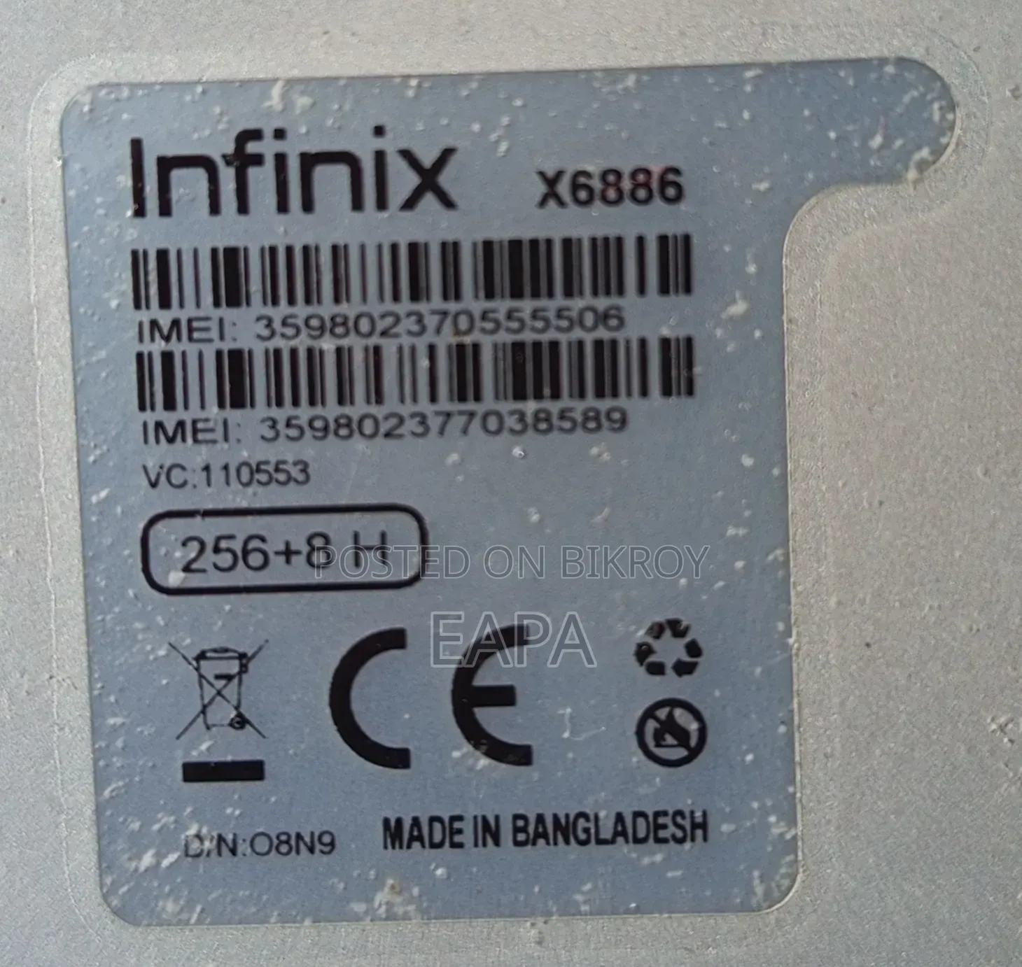 New Infinix Hot 60 Pro+ 256 GB Silver