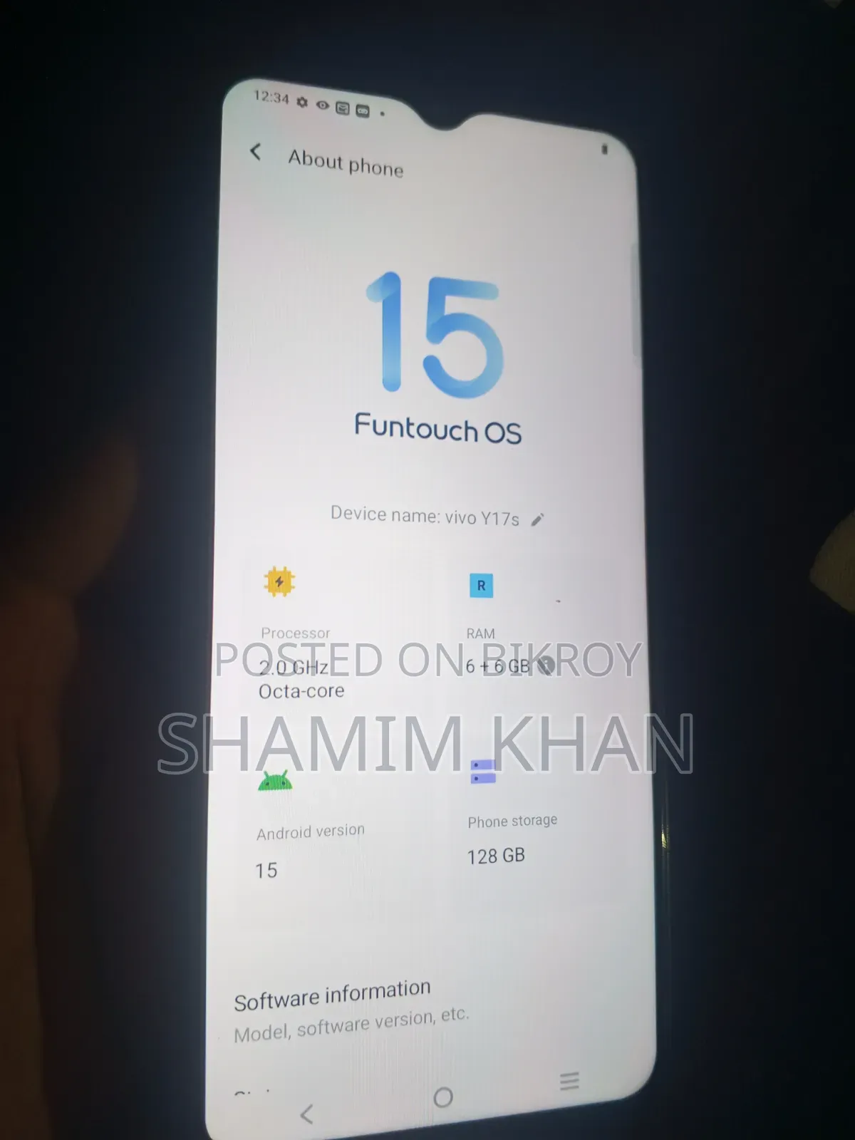 Vivo Y17 128 GB Black
