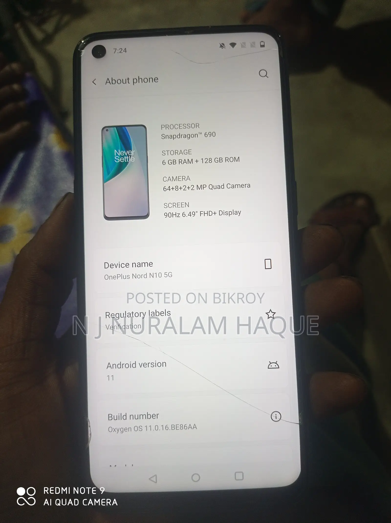 OnePlus Nord N10 5G 128 GB Blue