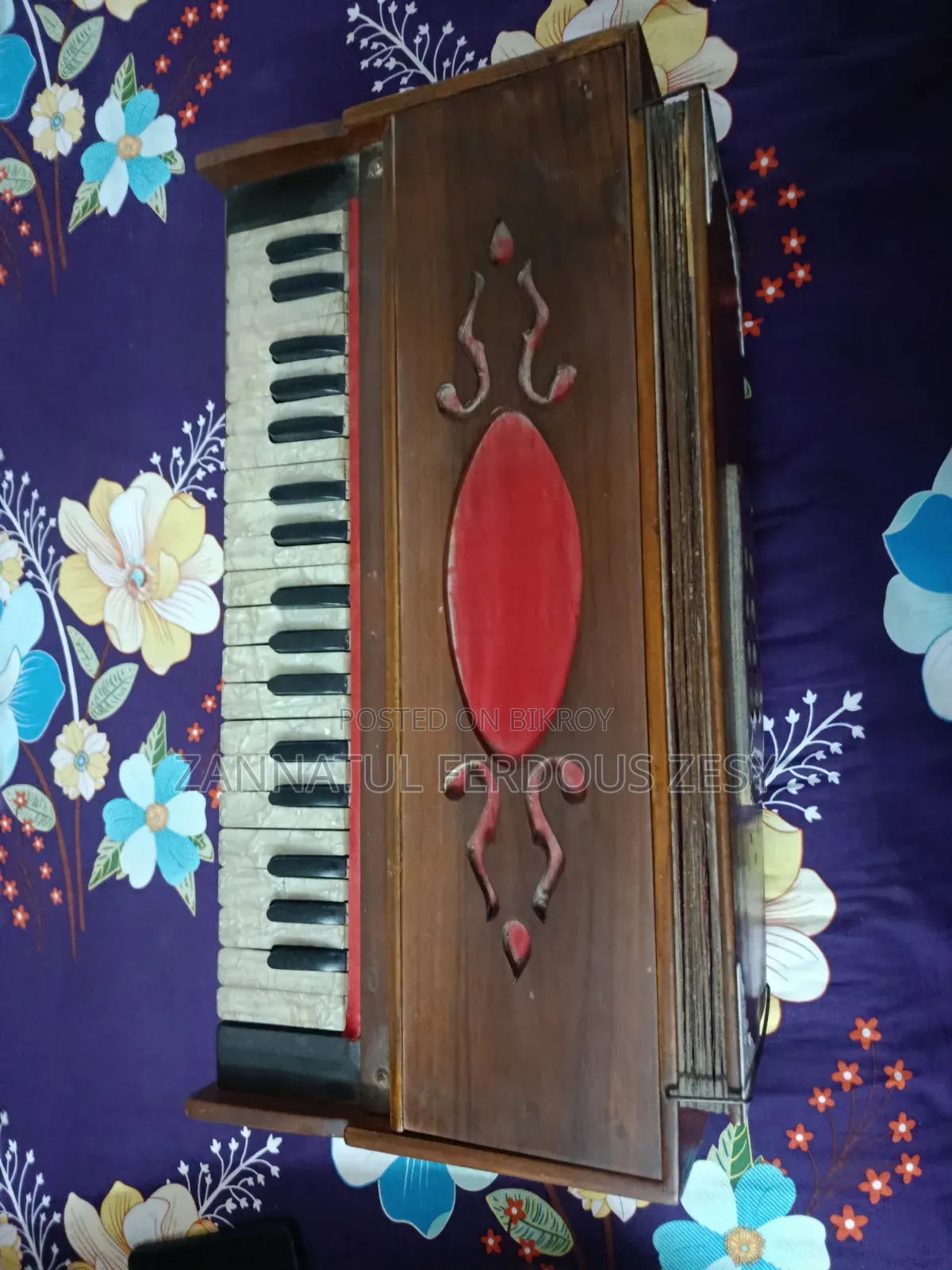 The harmonium was bought recently and is like new