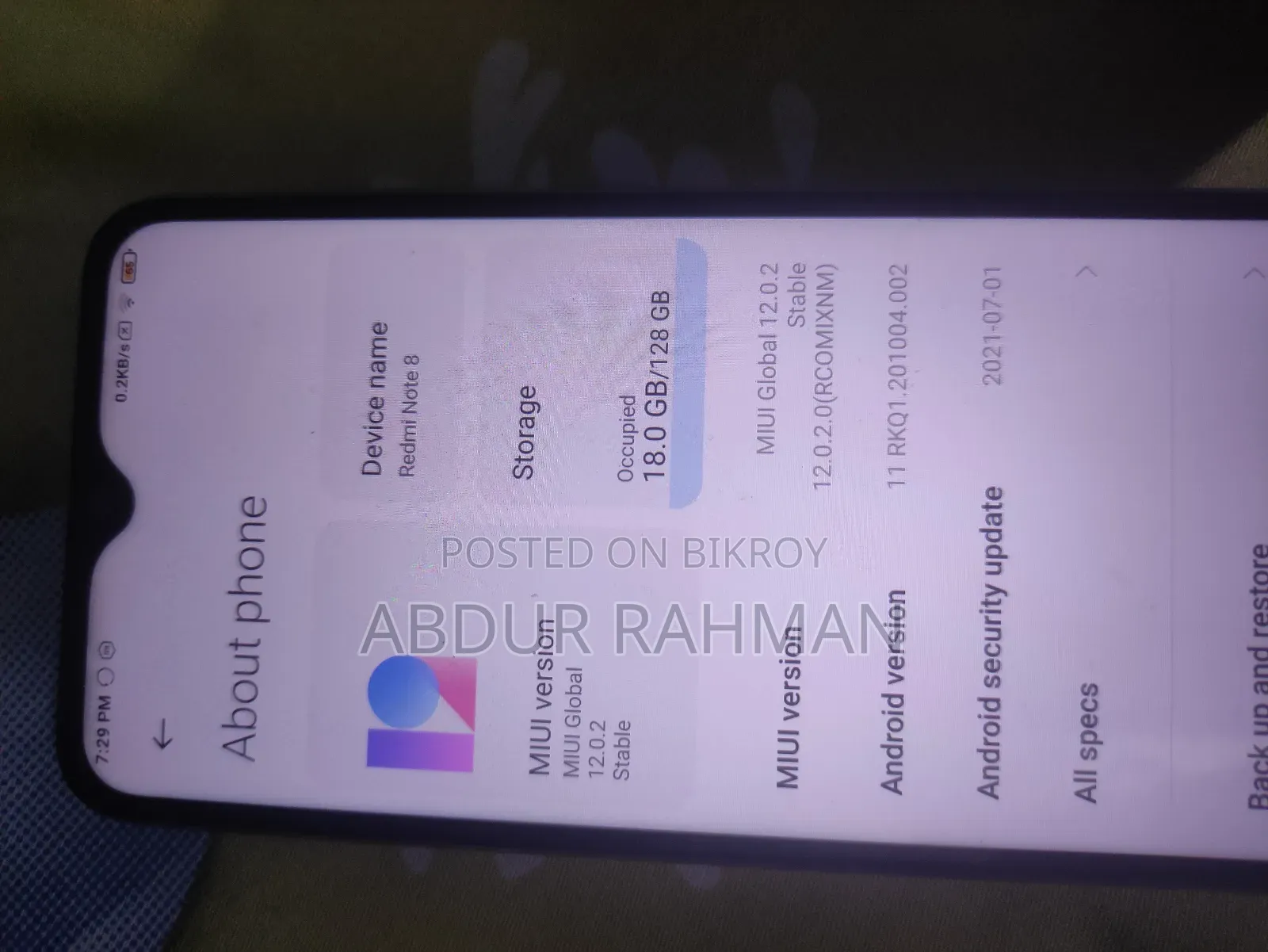 Xiaomi Redmi Note 8 128 GB Blue