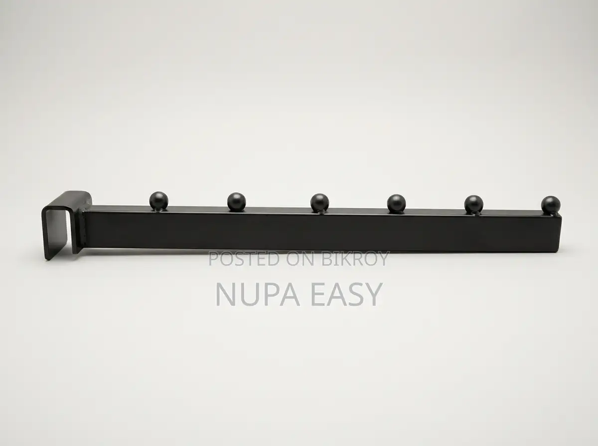 Garment Display Rack 6 Ball Waterfall Hanger Hook (Black & White) 6 In