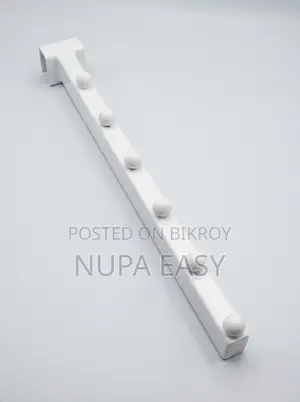 Garment Display Rack 6 Ball Waterfall Hanger Hook (Black & White) 6 In