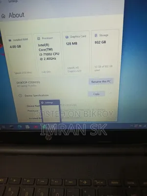 Laptop HP 15 4GB Intel Core i3 HDD 1T