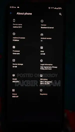 Realme C21Y 64 GB Black