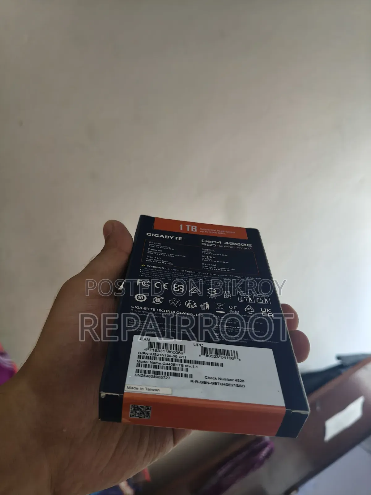 Gigabyte Gen4 4000e 1TB Nvme M.2 SSD