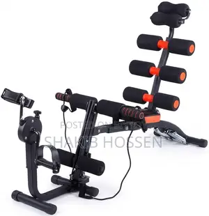 Six Pack Care Exercise Bench - Black and Orange