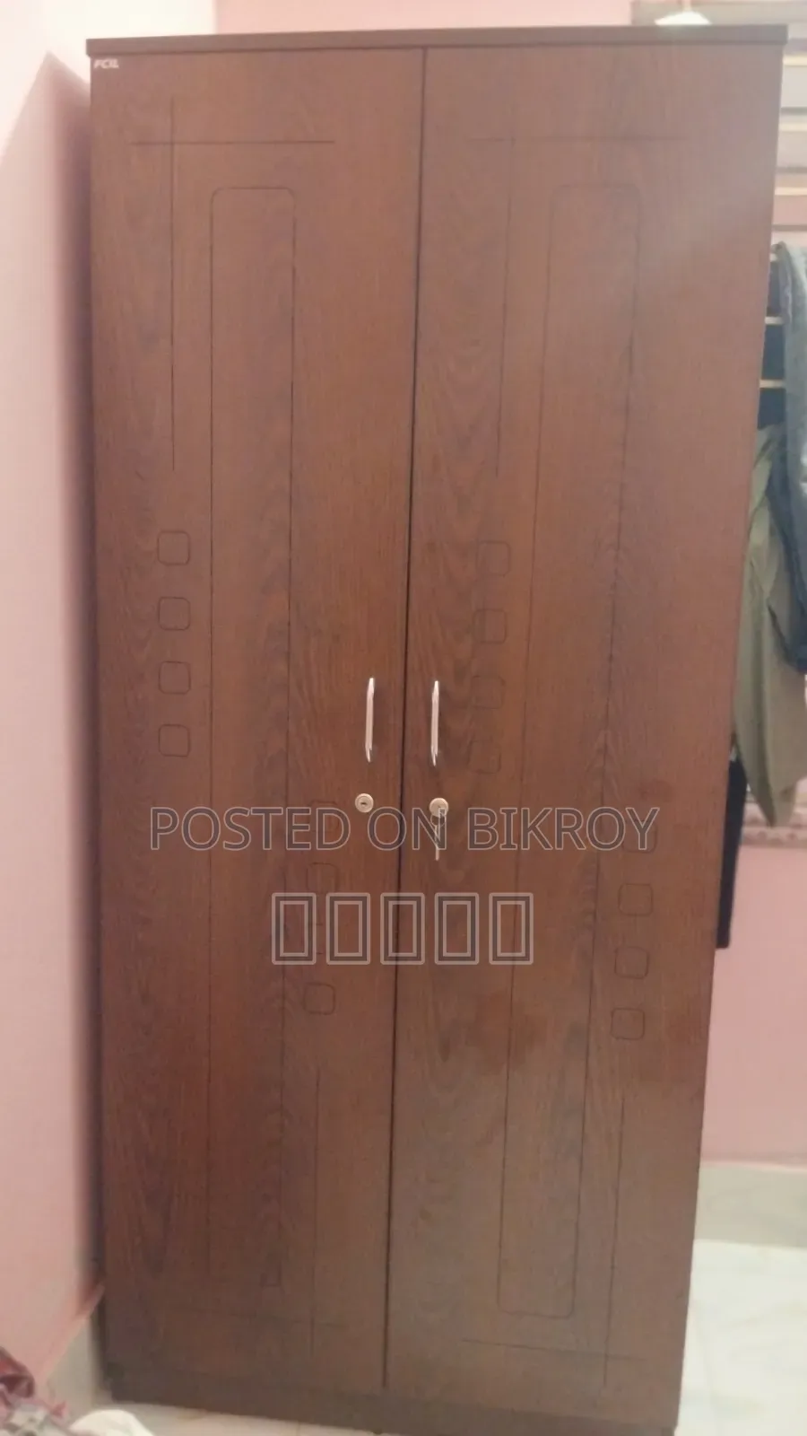 An MFC Board bed and wardrobe will be sold