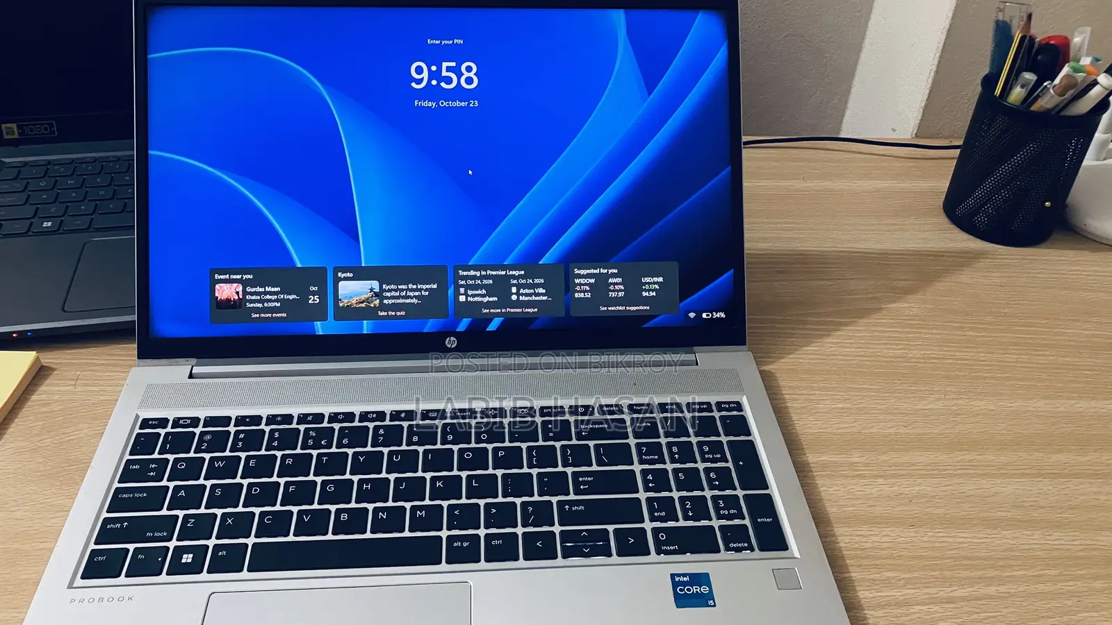 ল্যাপটপ HP ProBook 450 G8 ১৬জিবি ইন্টেল কোর i5 এসএসডি ৫১২জিবি