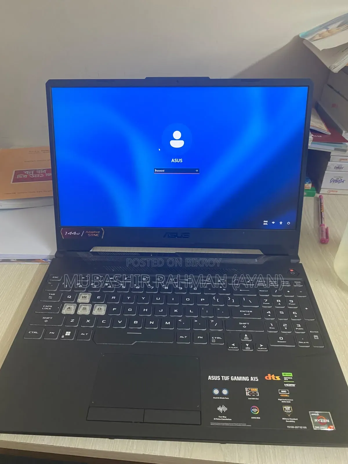 New Laptop Asus TUF Gaming A15 8GB AMD Ryzen 7 SSD 512GB