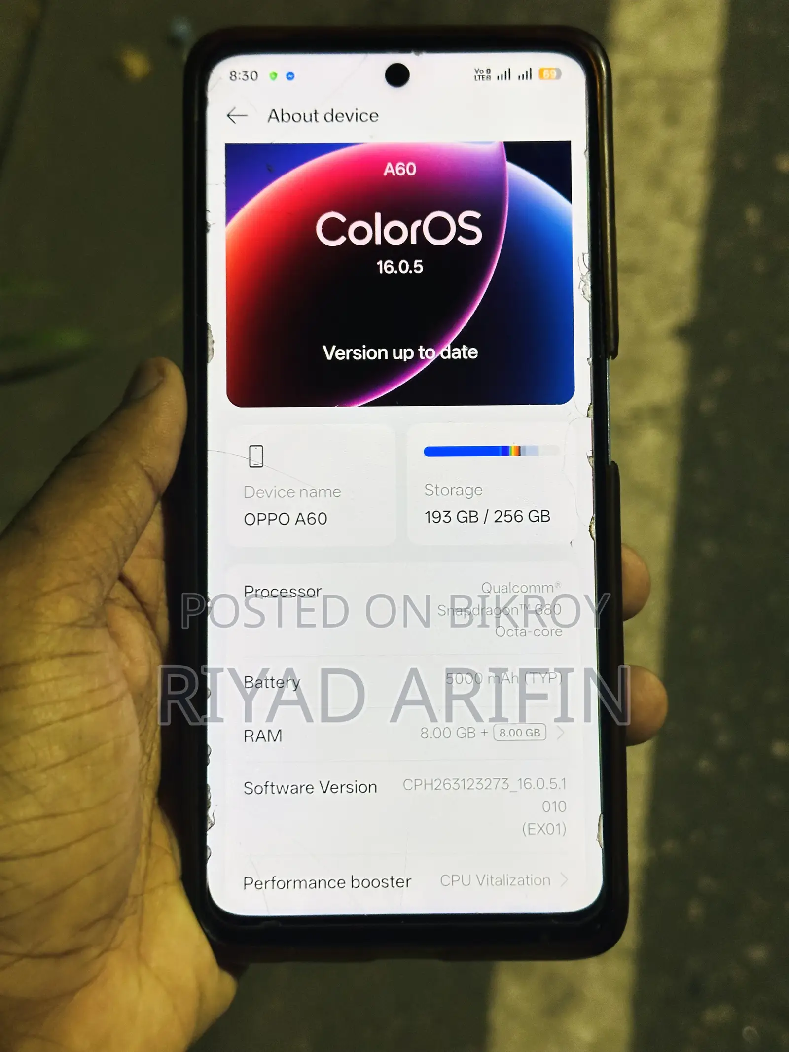 অপো এ৬০ ২৫৬ জিবি ব্লু