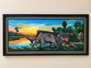 বিক্রির জন্য সুন্দর ঐতিহ্যবাহী গ্রামীণ পেইন্টিং